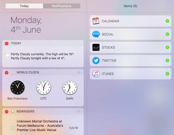 Экран macOS Today
