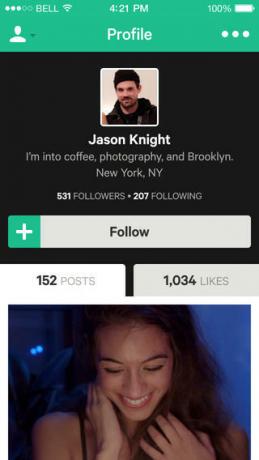 Vine следовать