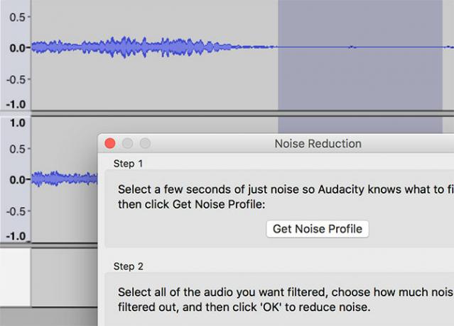 Audacity Шумоподавление