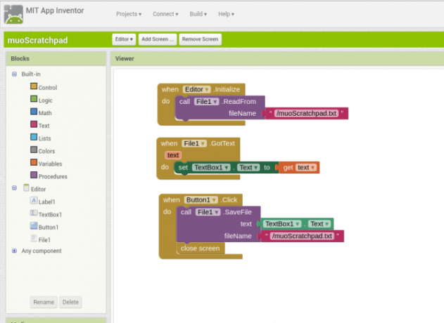 android создать приложение appinventor screen2 block