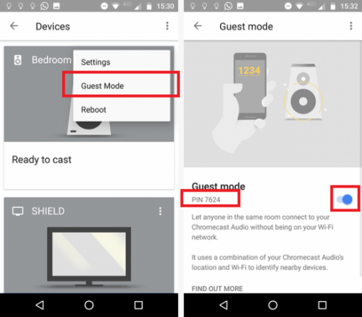 Как включить гостевой режим в Chromecast Audio гостевой режим Chromecast 571x500