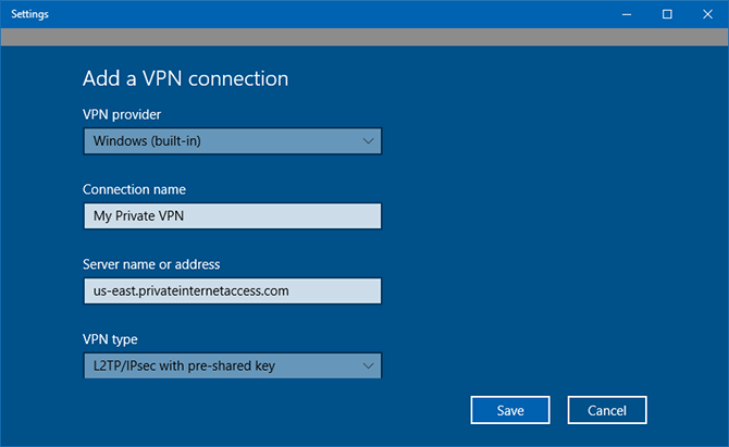 Настройка VPN-подключения в Windows