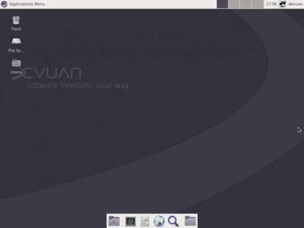 Devuan использует среду рабочего стола Xfce
