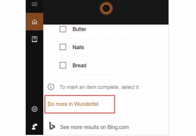 Кортана авторизовать Wunderlist сделать больше