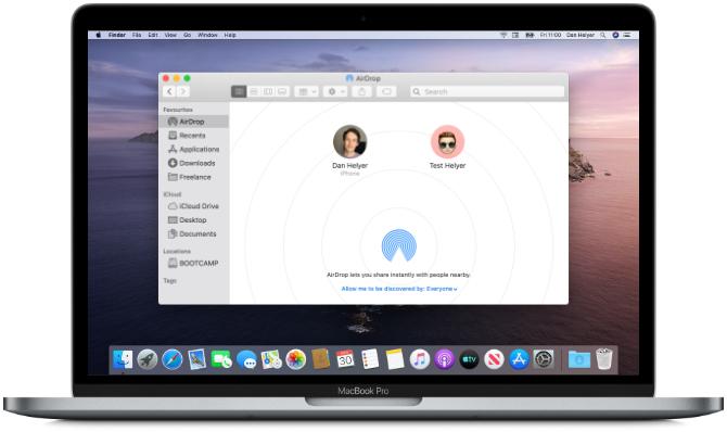 AirDrop в Finder на Mac