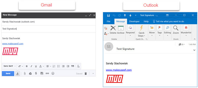 тестовая подпись Gmail