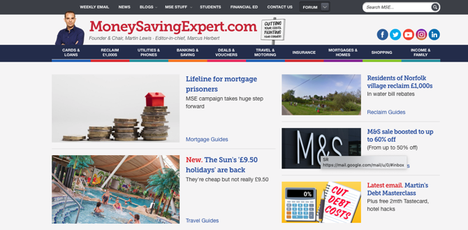 Скриншот MoneySaveingExpert