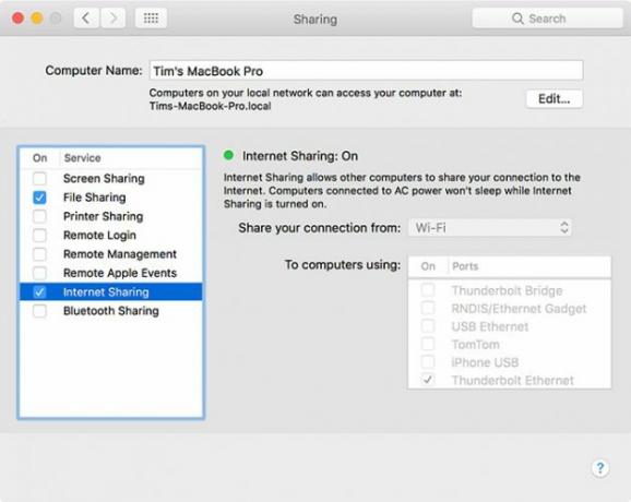 Mac Internet Sharing