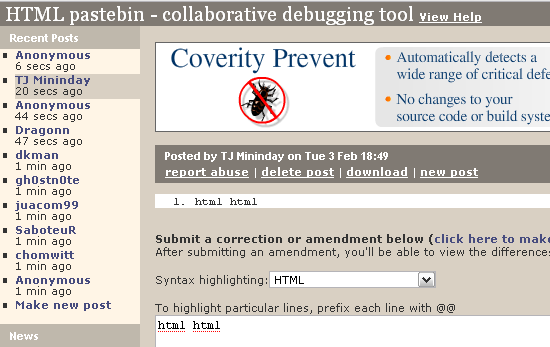 3 интернет-буфера обмена для обмена заметками и фрагментами кода pastebin