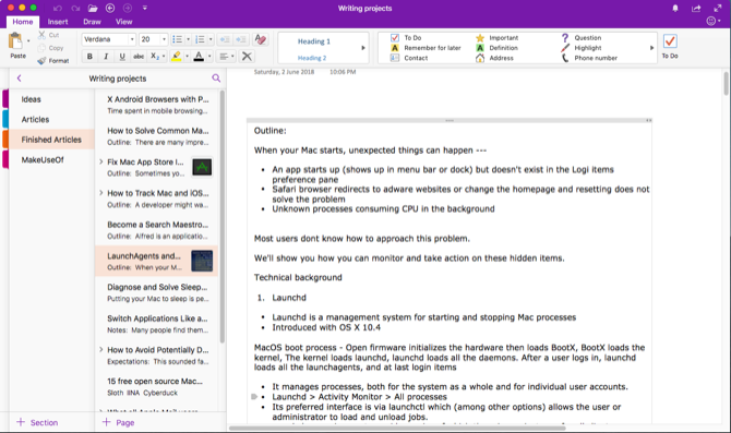 управлять записной книжкой с onenote