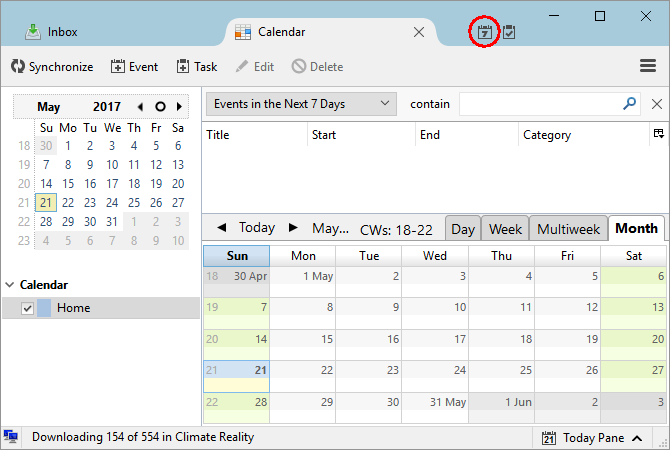 Как интегрировать Google Calendar в Thunderbird Thunderbird Lightning Calendar 670x450