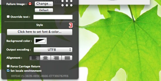 GeekTool - отображение системной информации на Mac в стиле 02d Properties и группы шрифта и цвета