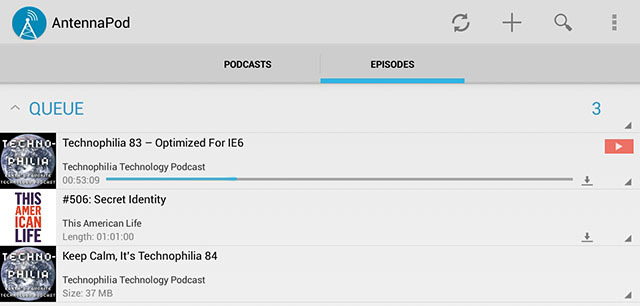antennapod-очереди