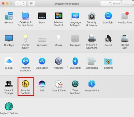 Системные настройки Mac Родительский контроль