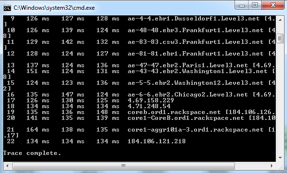 Traceroute командной строки