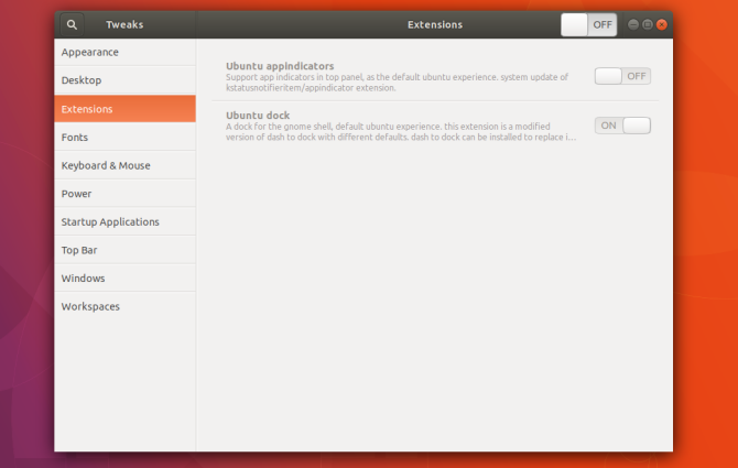 отключить или удалить расширения, чтобы ускорить gnome