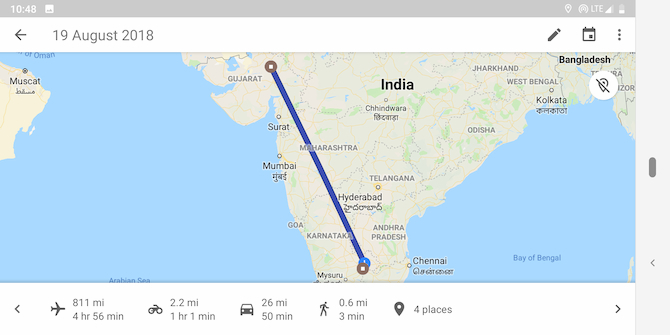 Посмотрите, где вы были на Google Maps