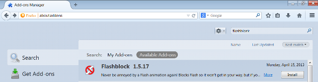 Flashblock-светлячок-аддон