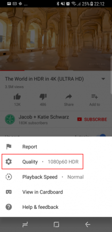 Google начинает масштабное развертывание YouTube HDR для мобильного приложения для Android Приложение YouTube 1080pHDR