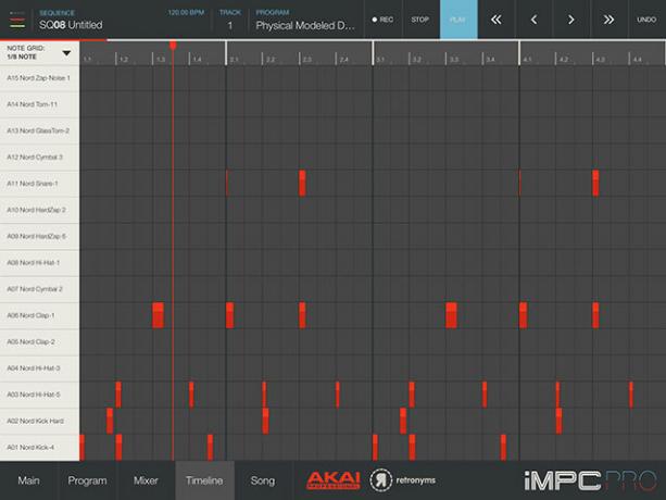 IMPC Pro от Akai - лучшее приложение для производства iPad-битов? график