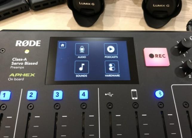 Меню настроек Rodecaster Pro