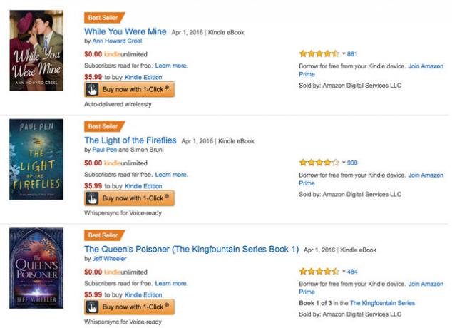 Список книг Amazon Kindle