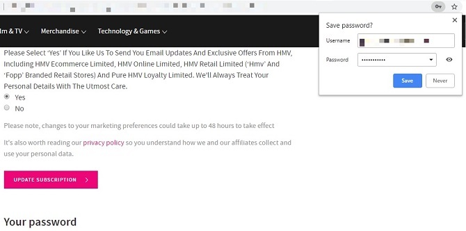 Можете ли вы доверять своему браузеру информацию о кредитной карте? Сохранение пароля HMV