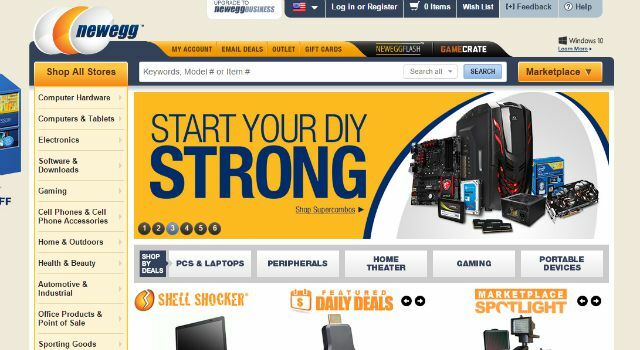 Сайт Newegg