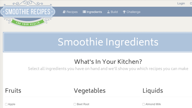 FIND-рецепты, по-ингридиентов-smoothierecipes