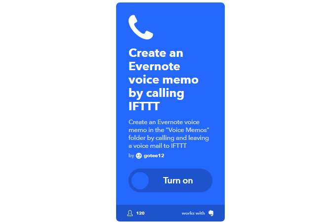 Руководство Ultimate IFTTT: используйте самый мощный инструмент в Интернете, как профессионал 24IFTTT EvernotteVoiceMemos