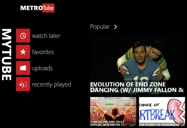 6 Удивительных приложений для Windows 8 для просмотра видео и музыки, современный стиль Windows 8 Modern UI Best Video Apps Metrotube