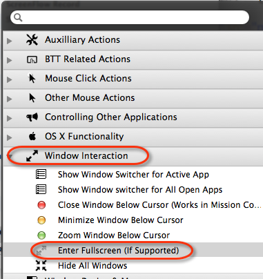Еще более мощные действия BetterTouchTool, которые вы должны знать о полноэкранном режиме BTT