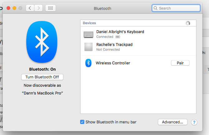 PS4-контроллер-MAC-Bluetooth