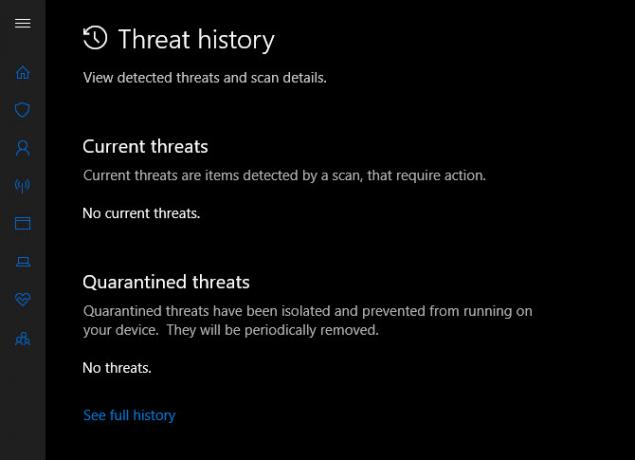 Окна-Defender-Threat-История