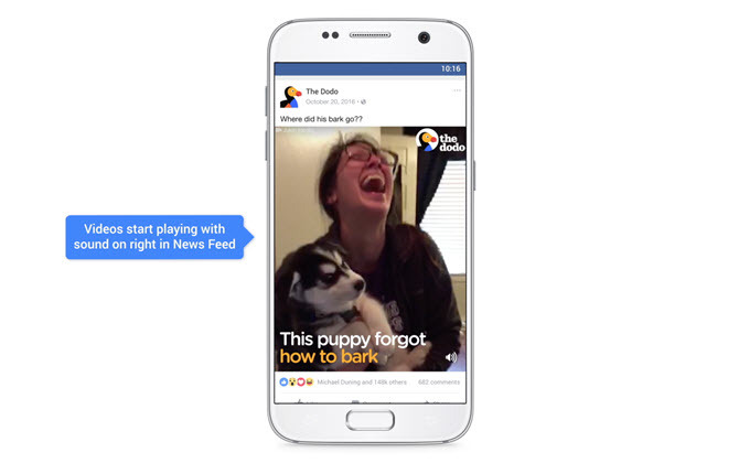 Как отключить автоматическое воспроизведение аудио для видео на Facebook