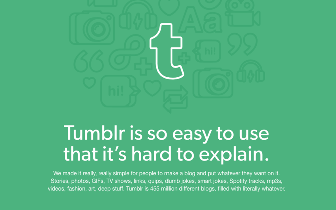 Скриншот Tumblr