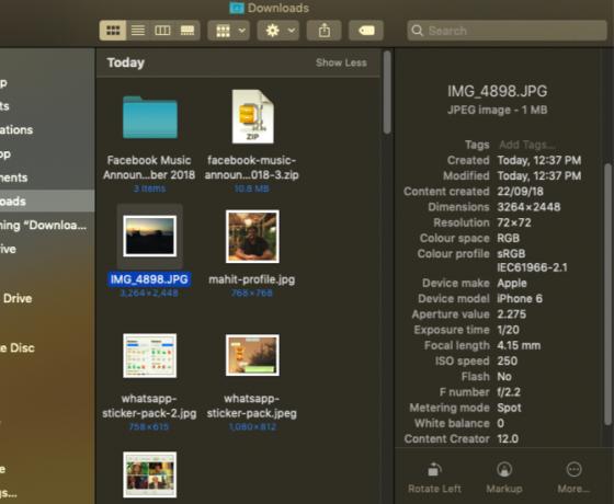 macOS Mojave: новые функции боковой панели