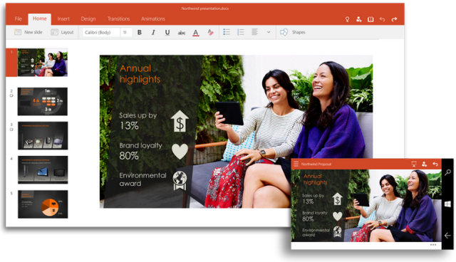 PowerPoint для Windows 10