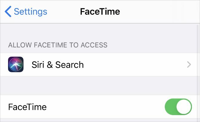 Настройки FaceTime на iPhone