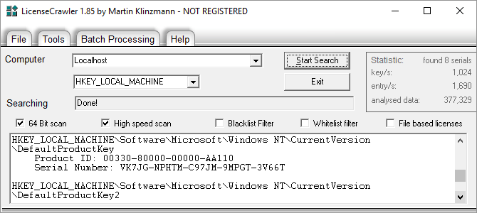 3 способа восстановления серийных номеров в Windows LicenseCrawler 670x300