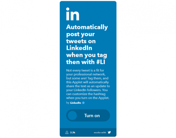 Руководство Ultimate IFTTT: используйте самый мощный инструмент в Интернете, как профессионал 56IFTTT TwitterToLinkedIn