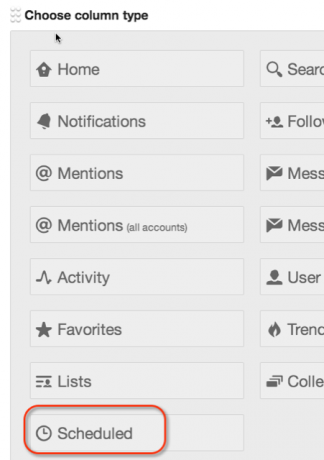 Расписание TweetDeck