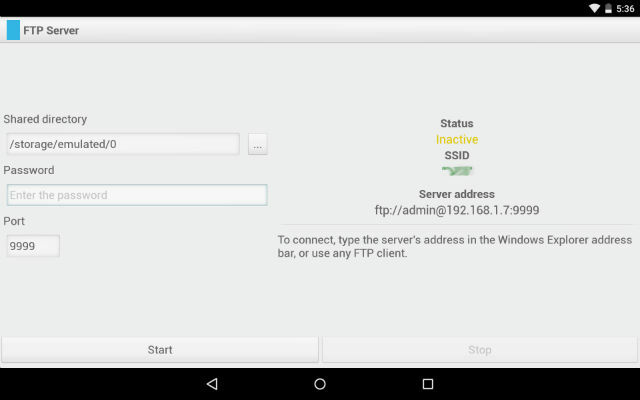 AndroidFTP-Solid-Эксплорер-сервер