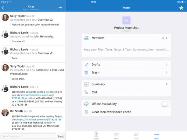 Intellinote: поместите свои задачи, файлы, сообщения и онлайн-встречи в одном месте intellinoteipad1