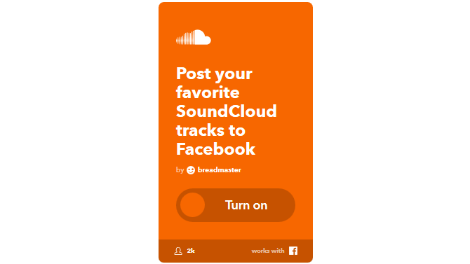 Руководство Ultimate IFTTT: используйте самый мощный инструмент в Интернете, как профессиональный 39IFTTT SoundcloudLIkesToFB