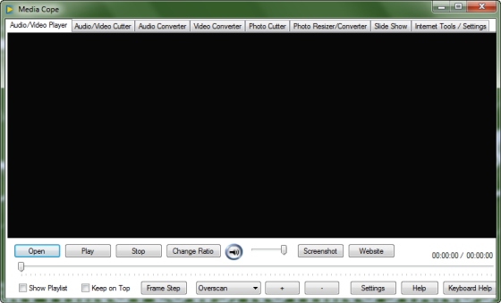 Media Cope - универсальный медиаплеер, интерфейс для резки и конвертера