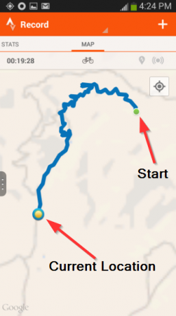 3 Strava - Track & Analyse - Запись деятельности - Карта