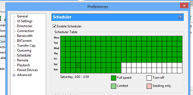 Utorrent-график