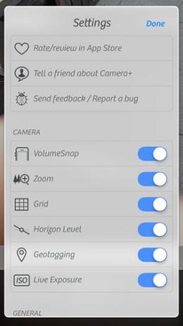Camera + для iPhone добавляет мощные элементы управления без усложнения настроек camplus1