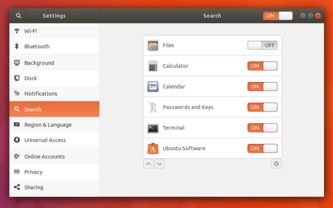 отключить индексирование файлов, чтобы ускорить gnome